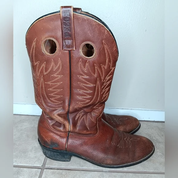 RED WING PECOS Men's Size 13 B Western Boots 9812 Cowboy Brown Leather Made USA - Picture 2 of 12
